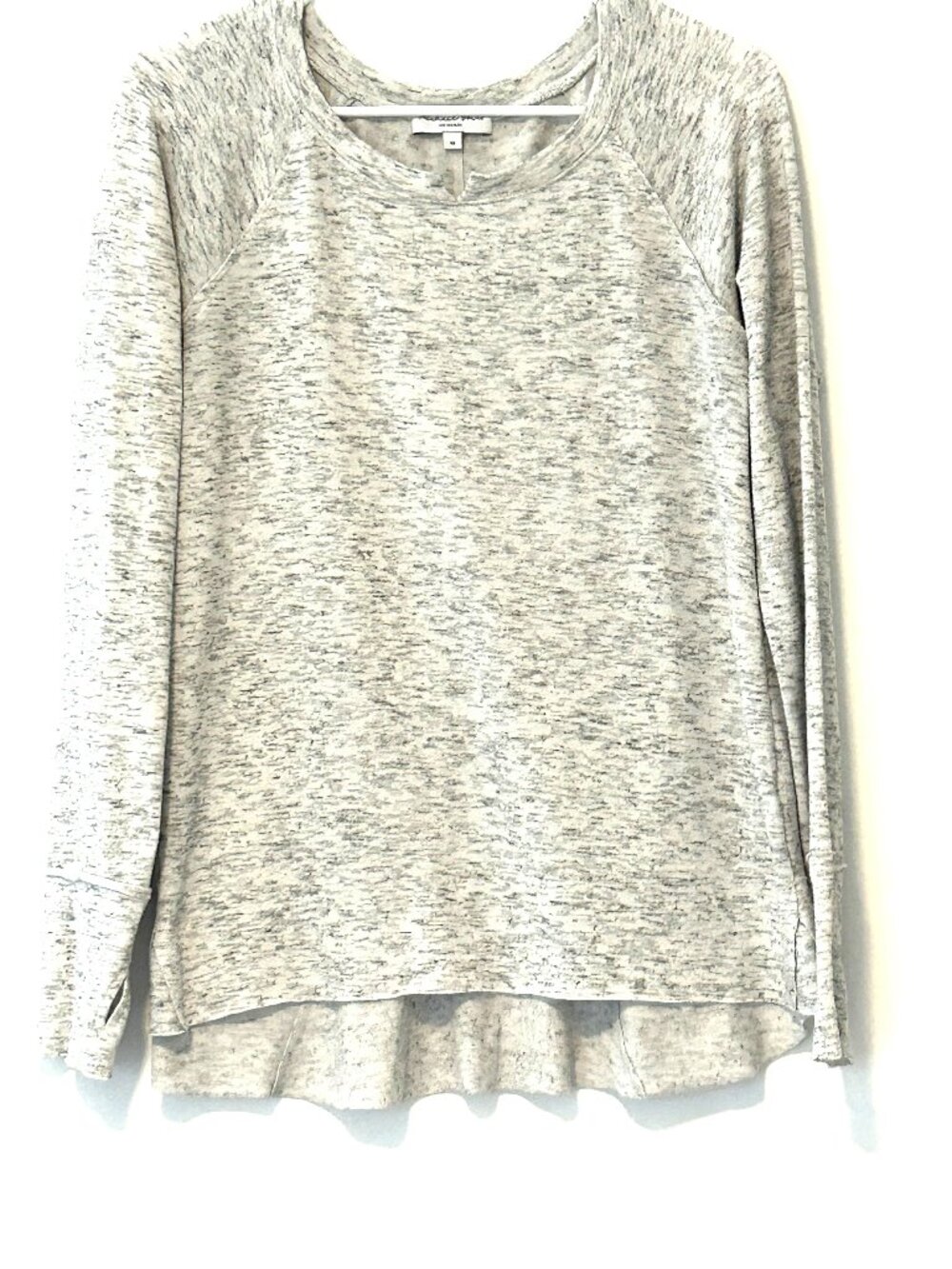 Michael Stars heather gray long sleeve pullover, size medium